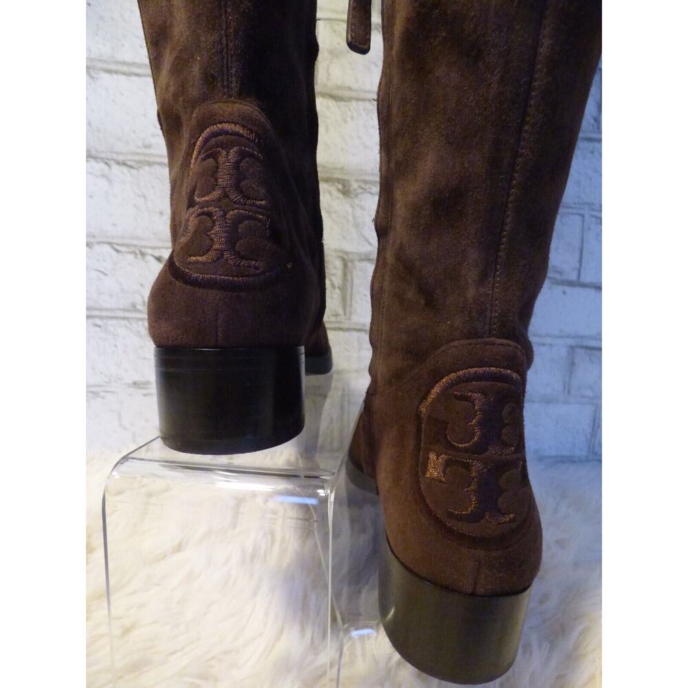 Tory Burch Brown Suede Leather Thea Over the Knee Boots 5.5 NEW